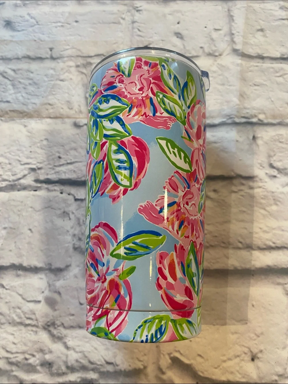 Lilly Pulitzer Floral Stainless Travel Tumbler in Pink, Blue and Green